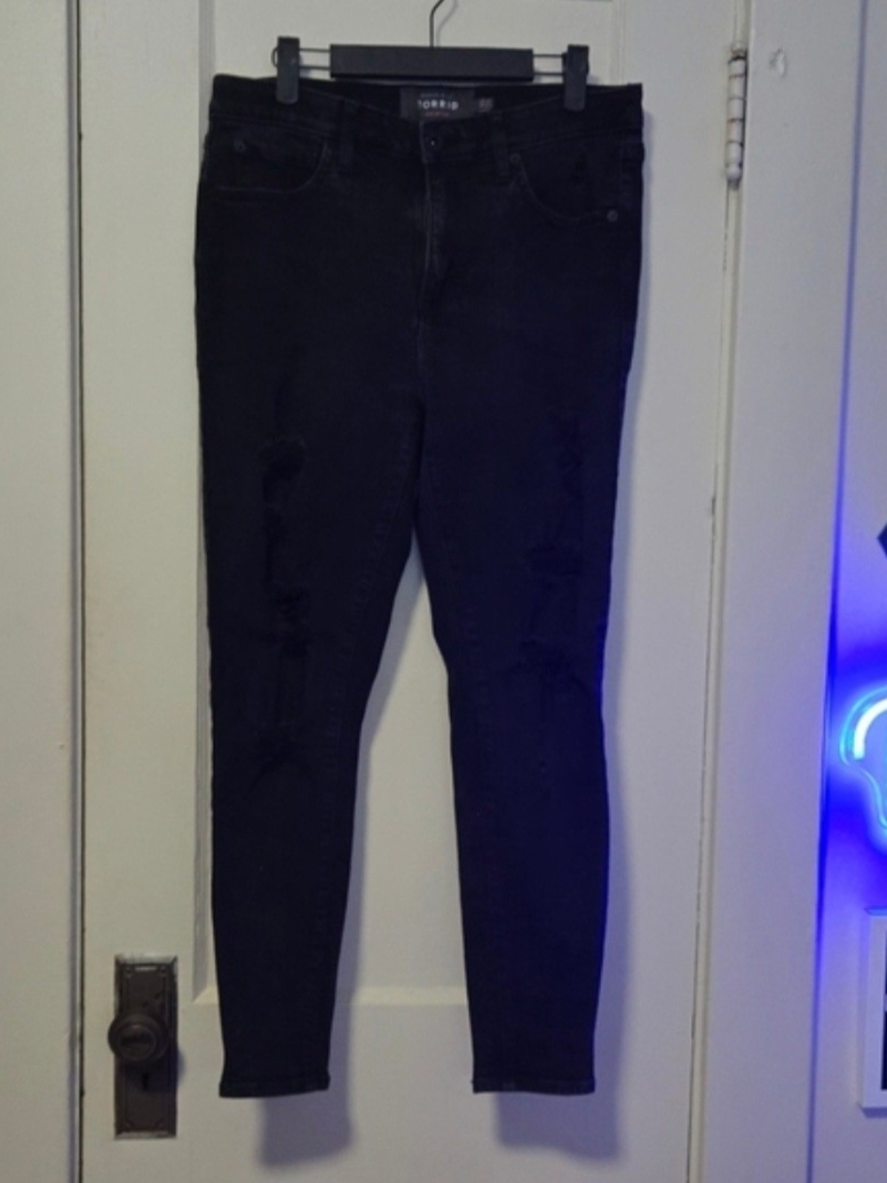 torrid Black Ripped Skinny Jeans